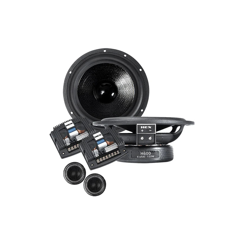 Diamond Audio H600S HEX Series 6.75” 2-Way Component Set w/Silk Dome Tweeter