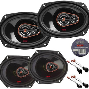 Cerwin Vega 6x9" 420W Rear & 6x8" 360W Front Speakers Fit 98-11 Ford Crown Victoria + Electrical Tape