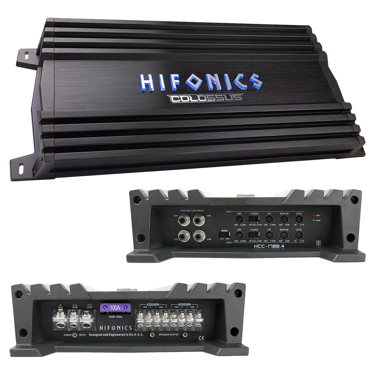 Hifonics HCC-1700.4 1700W Peak Class AB COLOSSUS Series 4 Channel Car Amplifier