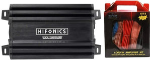 Hifonics HCM-1200.1D Mini compact 1200W Mono Block Amplifier + 8G Amp Kit