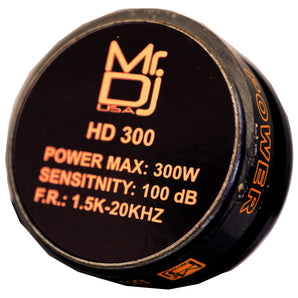 MR DJ DRIVER 300 Watts Phenolic / Titanium Compression Driver Tweeter , 1.35 inch Throat