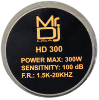 Thumbnail for Mr. Dj HD300 Titanium Screw-on Horn PA DJ Speaker Driver Tweeter