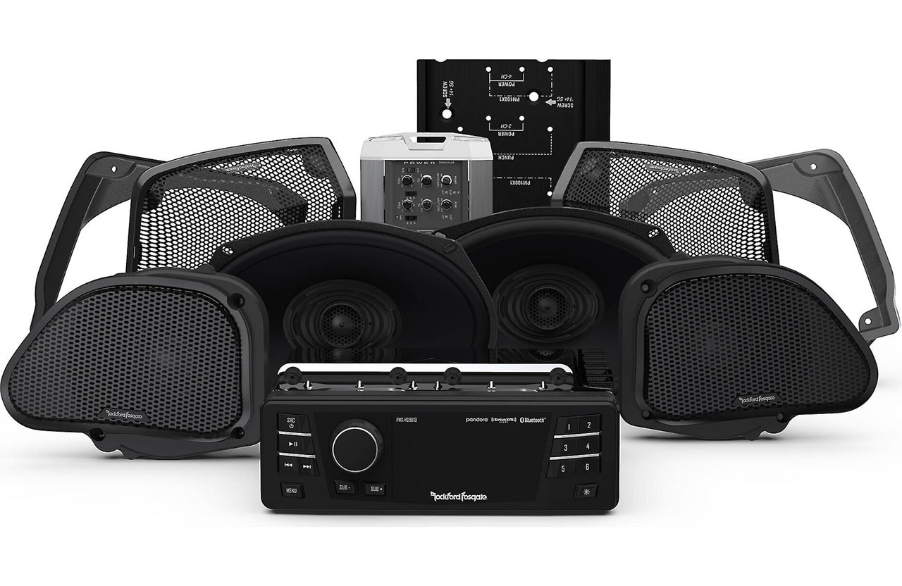 Rockford Fosgate HD9813RG-STAGE3 Kit for 98-13 Harley-Davidson Glide Motorcycles