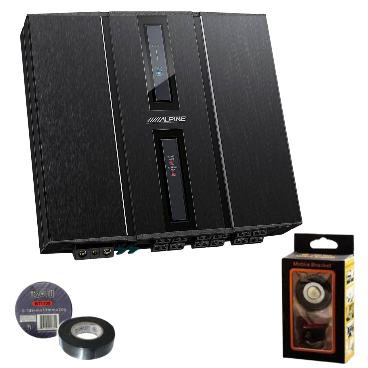 Alpine HDP-D90 Status 14-Channel Hi-Res Digital Sound Processor Amplifier Bundle