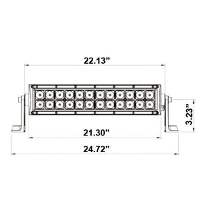 Heise HE-BDR22 Dual Row Blackout Lightbar - 22 Inch, 40 LED