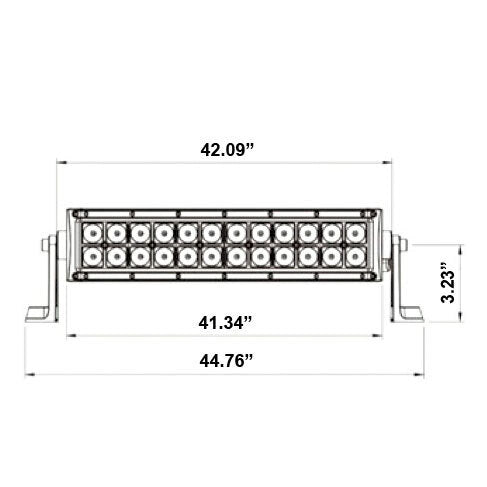 Heise HE-BDRC42 Dual Row Blackout Curved Lightbar - 42 Inch, 80 LED