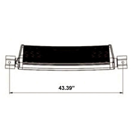 Heise HE-BDRC42 Dual Row Blackout Curved Lightbar - 42 Inch, 80 LED