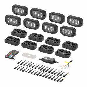 Heise HE-CHASE-K8 Chasing Wide Angle Rock Light Kit - 8 Pack