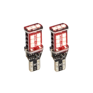Heise HE-CT15R T15 Red LED Bulbs with Integrated Internal CANBUS System - 2-Pack