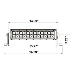 Heise HE-DR14 Dual Row Lightbar - 14 Inch, 24 LED