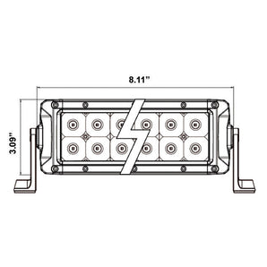 Heise HE-DRL8 Dual Row DRL Lightbar - 8 Inch, 12 LED