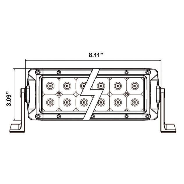 Heise HE-DRL8 Dual Row DRL Lightbar - 8 Inch, 12 LED