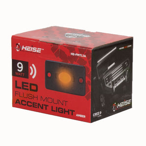 Heise HE-FMTL1A Amber Flush Mount Accent Light - 1.5x3 Inch, 3 LED