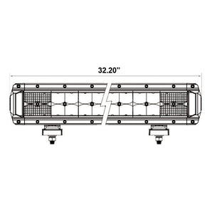 Heise HE-HDR32 Dual-Row High Output Lightbar - 32 Inch, 60 LED