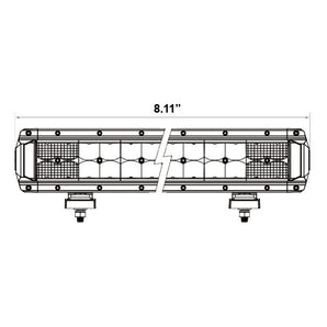 Heise HE-HDR8 Dual-Row High Output Lightbar - 8 Inch, 12 LED
