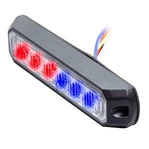 Heise Municipality HE-MUMRK-6BR Bi-Color Blue/Red Marker Lights - 4.9 Inch, 6 LED
