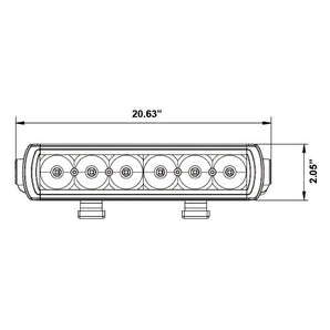 Heise HE-SL2014 Single Row Slimline Lightbar - 20.25 Inch, 15 LED