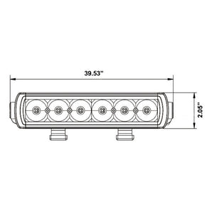 Heise HE-SL3912 Single Row Slimline Lightbar - 39.5 Inch, 30 LED