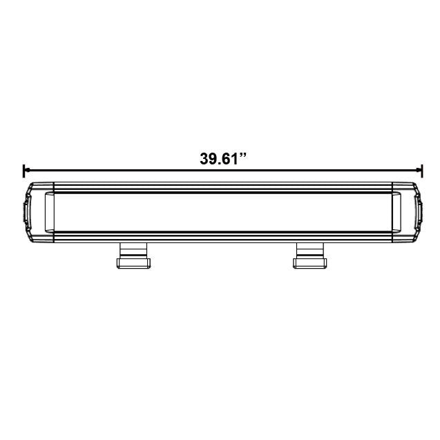 Heise HE-SS3950 Super Slimline Lightbar 39.5 Inch, 30 LED