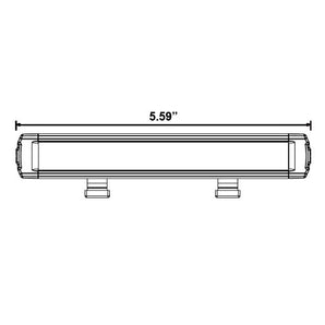Heise HE-SS550 Super Slimline Lightbar - 5.5 Inch, 3 LED