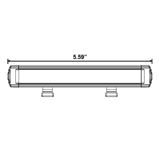 Heise HE-SS550 Super Slimline Lightbar - 5.5 Inch, 3 LED