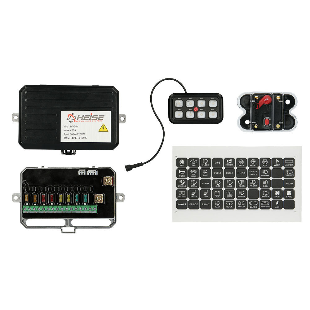 Heise HE-SWP8 8 Gang Switch Panel System