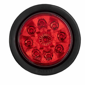 Heise Trailer HE-TR2501 Round Red Marker/Clearance Light with Grommet - 2.5 Inch, 9 LED