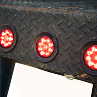 Thumbnail for Heise Trailer HE-TR2501 Round Red Marker/Clearance Light with Grommet - 2.5 Inch, 9 LED