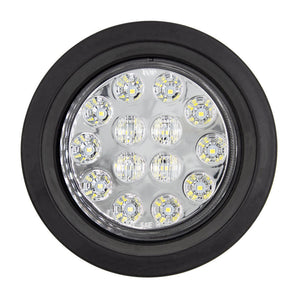Heise Trailer HE-TR4003 Round White Lights with Grommet - 4 Inch, 14 LED