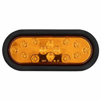Thumbnail for Heise Trailer HE-TR6002 Oval Amber Light with Grommet - 6 Inch, 14 LED