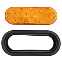 Thumbnail for Heise Trailer HE-TR6002 Oval Amber Light with Grommet - 6 Inch, 14 LED