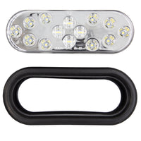 Thumbnail for Heise Trailer HE-TR6003 Oval White Light with Grommet - 6 Inch, 14 LED