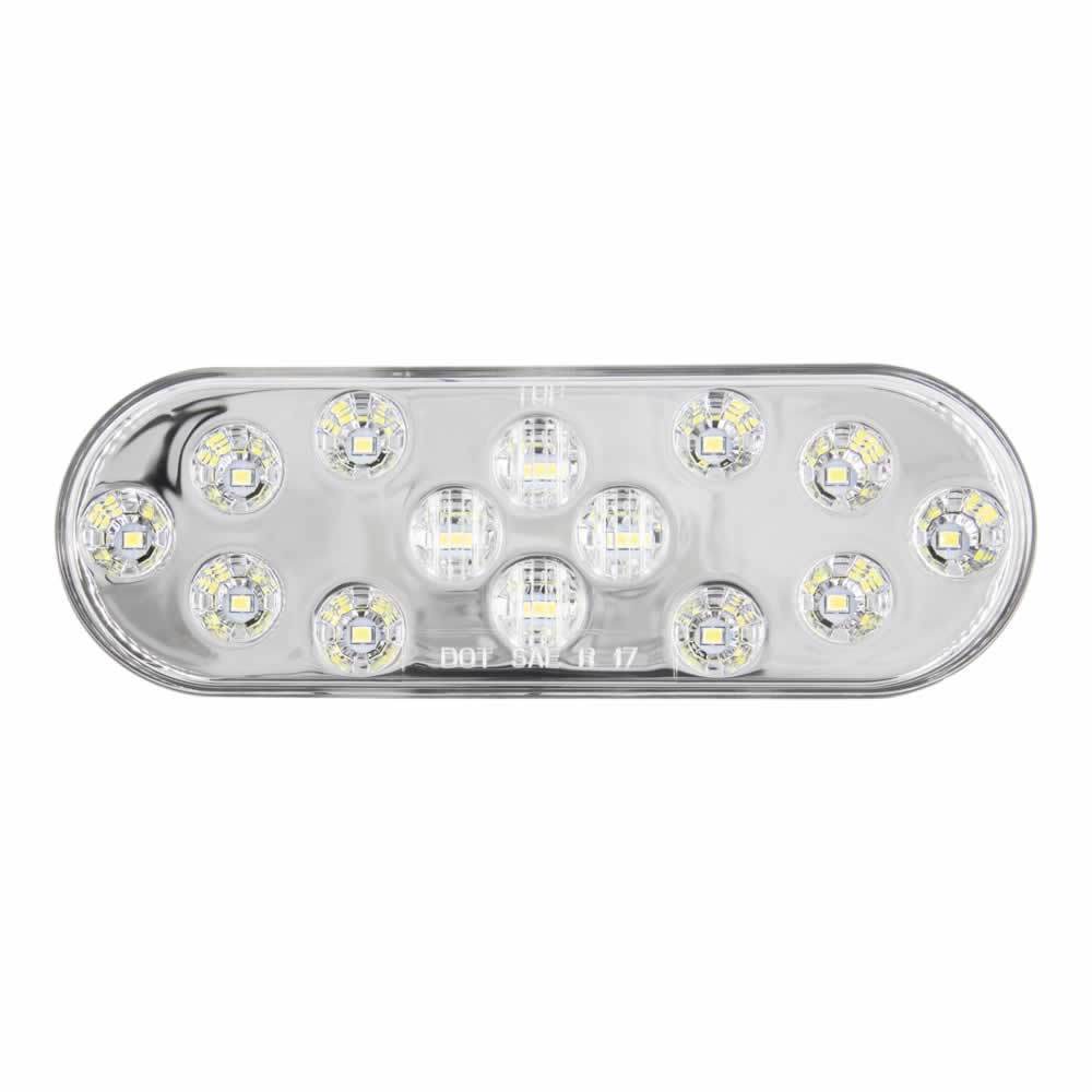 Heise Trailer HE-TR6007 Oval White Light - 6 Inch, 14 LED
