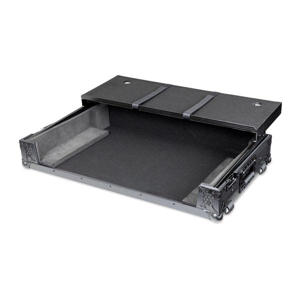 Headliner Pitch Black Flight Case For Rane Four With Laptop Platform And Wheels