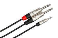 Thumbnail for Hosa Pro HMP-010Y Stereo Breakout Cable 3.5mm TRS Male to Dual 1/4