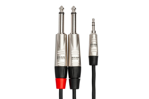 Hosa Pro HMP-006Y Stereo Breakout Cable - 3.5mm TRS Male to Dual 1/4-inch TS Male - 6 foot