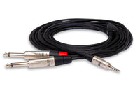 Thumbnail for Hosa Pro HMP-006Y Stereo Breakout Cable - 3.5mm TRS Male to Dual 1/4-inch TS Male - 6 foot