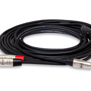 Hosa Pro HMR-003Y Stereo Breakout Cable 3.5mm TRS Male to Dual RCA Male 3 foot