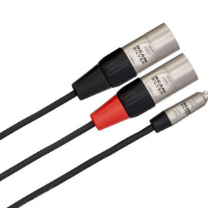 Hosa Pro HMX-015Y Stereo Breakout Cable 3.5mm TRS Male to Dual XLR Male 15 foot