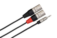 Thumbnail for Hosa Pro HMX-006Y Stereo Breakout Cable 3.5mm TRS Male to Dual XLR Male 6 foot