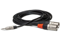 Thumbnail for Hosa Pro HMX-010Y Stereo Breakout Cable 3.5mm TRS Male to Dual XLR Male 10 foot