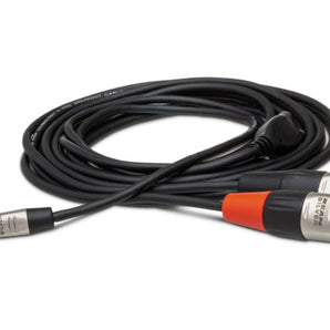 Hosa Pro HMX-015Y Stereo Breakout Cable 3.5mm TRS Male to Dual XLR Male 15 foot