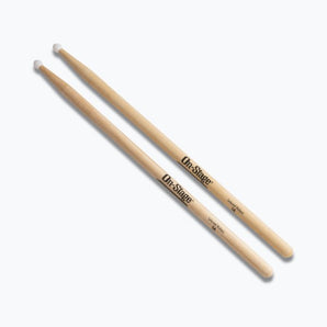 On-Stage HN5A Hickory Drum Sticks (5A, Nylon Tip, 12pr)