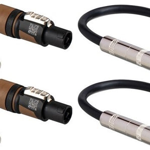 4 Hosa GSK-112 1/4" Female to Speakon Male Speaker Cable Adapter 12 AWG