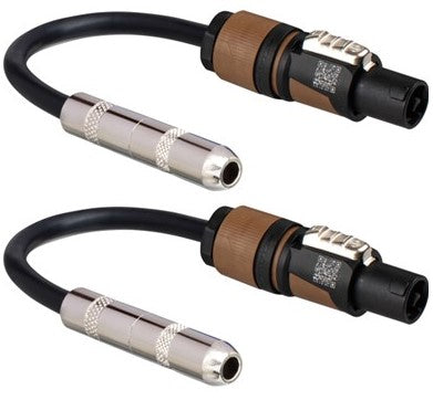 2 Hosa GSK-112 1/4" Female to Speakon Male Speaker Cable Adapter 12 AWG