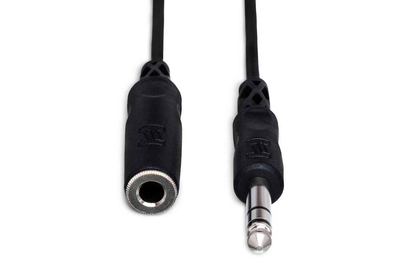 Hosa HPE-325C 1/4" TRS Female to 1/4" TRS Male Coiled Headphone Extension Cable 25 foot