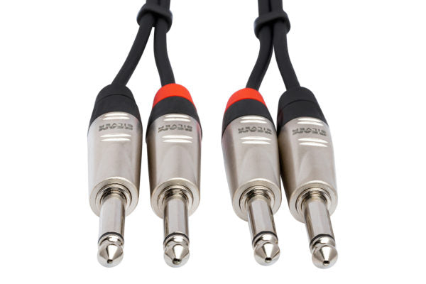 Hosa Pro HPP-005X2 Stereo Interconnect Cable Dual REAN 1/4" TS Male to Dual REAN 1/4" TS Male 5 foot