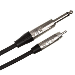 Hosa Pro HPR-015 Unbalanced Interconnect Cable - 1/4-inch TS Male to RCA Male - 15 foot