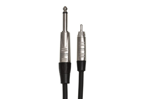 Hosa Pro HPR-020 Unbalanced Interconnect Cable 1/4" TS Male to RCA Male 20 foot