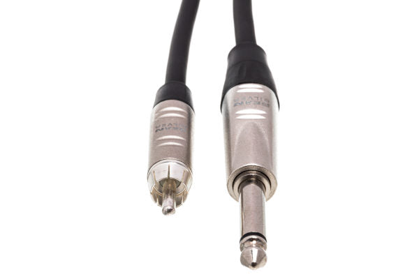 Hosa Pro HPR-020 Unbalanced Interconnect Cable 1/4" TS Male to RCA Male 20 foot